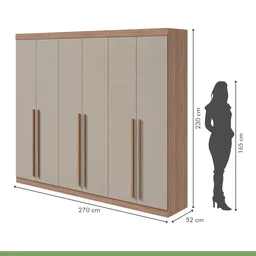 Guarda-Roupa Casal 6 Portas 4 Gavetas Castellaro Espresso Móveis - 4 Guarda-Roupa Casal 6 Portas 4 Gavetas Castellaro Espresso Móveis - 4