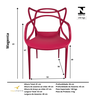 Cadeira Mix Magenta - Kit com 12 - 7
