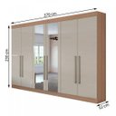 Ver imagem 4 de Guarda-Roupa Casal 6 Espelhos 6 Portas 4 Gavetas Castellaro Espresso Móveis