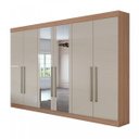 Ver imagem 3 de Guarda-Roupa Casal 6 Espelhos 6 Portas 4 Gavetas Castellaro Espresso Móveis