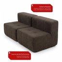 Ver imagem 5 de Sofá Modular Sync 2 Lugares 172cm Marrom Boucle Kappesberg