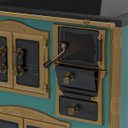 Ver imagem 5 de Fogao a Lenha N 2 Imperador Vitreo Premium Caldeira Turquesa Se