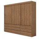 Ver imagem 3 de Guarda-Roupa Casal 3 Portas de Correr 9 Gavetas Hércules Plus