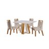 Conjunto Sala de Jantar Mesa Grécia 4 Cadeiras Atena - 2