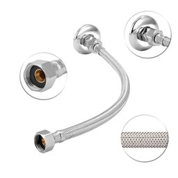 Kit 5 Engate Mangueira Flexível Trançado Aço Inox 40 Cm - 2