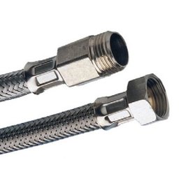Kit 5 Engate Mangueira Flexível Trançado Aço Inox 40 Cm - 5