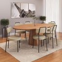 Ver imagem 3 de Kit 6 Cadeiras Ster Sala de Jantar Linho Gengibre - Vallisa Decor