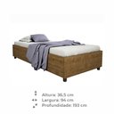 Ver imagem 3 de Cama Box Mônaco Solteiro TCIL Imbuia Rustic