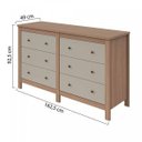 Ver imagem 3 de Cômoda 6 Gavetas Horizontal Maggiore New Móveis Lopas