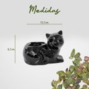 Ver imagem 3 de Vaso Cerâmica Gato 10,5x7x8,5 Cm – Encanto e Personalidade na Sua Decoração:branco