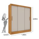 Ver imagem 6 de Guarda Roupa Casal 3 Portas Correr e 4 Gavetas Valencia Tcil Tcil Móveis Roupeiro Valencia Sem Espel