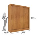 Ver imagem 7 de Guarda Roupa Casal 3 Portas Correr e 4 Gavetas Valencia Tcil Tcil Móveis Roupeiro Valencia Sem Espel