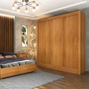 Ver imagem 5 de Guarda Roupa Casal 3 Portas Correr e 4 Gavetas Valencia Tcil Tcil Móveis Roupeiro Valencia Sem Espel