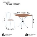 Ver imagem 3 de Conjunto de Mesa Tubular 70x70cm Tampo em MDF com 4 Cadeiras Ane B Branco/Botanic Bege