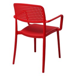 Cadeira Tramontina Serena com Braços Vermelho Empilhável em Polipropileno com Proteção Antimicrobian - 5