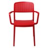 Cadeira Tramontina Serena com Braços Vermelho Empilhável em Polipropileno com Proteção Antimicrobian - 2