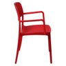 Cadeira Tramontina Serena com Braços Vermelho Empilhável em Polipropileno com Proteção Antimicrobian - 4