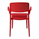 Ver imagem 6 de Cadeira Tramontina Serena com Braços Vermelho Empilhável em Polipropileno com Proteção Antimicrobian