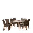 Ver imagem 2 de CONJUNTO SALA DE JANTAR TÓKIO 1,36 x 1,36 COM 8 CADEIRAS - AMÊNDOA 04A