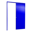 Ver imagem 1 de Porta de Correr Suspensa Lambril Esq L.25 Azul 210x80 Brimak