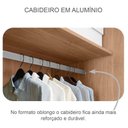 Ver imagem 4 de Guarda Roupa Casal Palazzo com Espelho e Gaveteiro Milão com Chave Cumaru 23 - Novo Horizonte