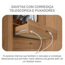 Ver imagem 6 de Guarda Roupa Casal Palazzo com Espelho e Gaveteiro Milão com Chave Cumaru 23 - Novo Horizonte