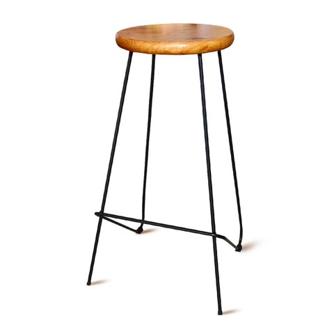 Banqueta Alta para Cozinha Bar Balcão Bistrô Mesa Lila:madeira