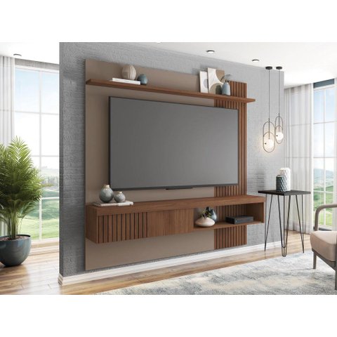 Painel para Tv's até 65 Polegadas Ripado Jade 1.8 - Fendi / Havana