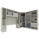 Ver imagem 3 de Quarto Modulado Casal Seletto 5 Peças com Closet Areia e Espelho - Móveis Henn