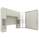 Ver imagem 1 de Quarto Modulado Casal Seletto 5 Peças com Closet Areia e Espelho - Móveis Henn