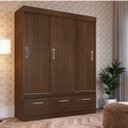 Ver imagem 2 de Guarda-Roupa 3 Portas de Correr 3 Gavetas Esmeralda Decibal Móveis