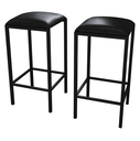 Ver imagem 1 de Kit 2 Banquetas Aço Estilo Industrial Estofada