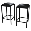 Ver imagem 1 de Kit 2 Banquetas Aço Estilo Industrial Estofada