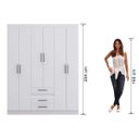 Ver imagem 4 de Guarda-Roupa Opala 6 Portas 3 Gavetas Decibal Móveis
