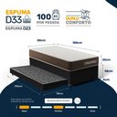 Ver imagem 3 de Cama Box Baú Solteiro com Colchão de Espuma D33 Double Comfort + Auxiliar 88cm