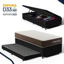 Ver imagem 7 de Cama Box Baú Solteiro com Colchão de Espuma D33 Double Comfort + Auxiliar 88cm