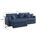 Ver imagem 2 de Sofá Cama Retrátil e Reclinável Lisboa 220cm Braço 10cm Meu Sofá Online