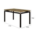 Ver imagem 1 de Mesa Malva 91x68 Cm Preta com Tampo de Madeira Bp Nature Artefamol