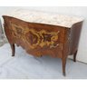 Cômoda Bombê Luis XV Apl. Bronze Tampo Em Mármore 2 Gavetas - 12