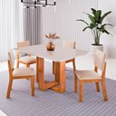 Ver imagem 2 de Conjunto de Mesa com 4 Cadeiras Viero Sierra