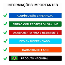 Sofá 3 Lugares Fibra Sintética Área Externa Varanda Piscina - 5