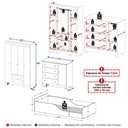 Ver imagem 4 de Quarto Infantil Completo com Minicama Montessoriana Allegra Multimóveis MP4875 Off White