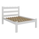 Ver imagem 2 de Cama de Casal Madeira Maciça para Colchão 128-138x188cm Multimóveis Cr35255 Branco