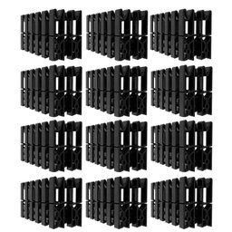 144 Prendedores Grampos de Roupas Lavanderia Preto Crippa Plástico - 1