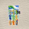 Toalha de Praia Piscina 140x70cm Macia Estampa 01 Chinelo - 1