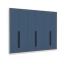 Ver imagem 2 de Guarda-roupa Casal Valência 6 Portas 4 Gavetas Branco/azul - Politorno