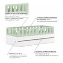 Ver imagem 4 de Bicama Solteiro MDF Verde com 04 Grades e Cabeceira Anatômica Mobilistore