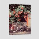Ver imagem 1 de Quadro Bike Cidade E Flor Tela No Chassi 45X30Cm