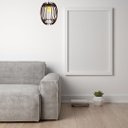 Ver imagem 2 de Luminária Teto tipo Pendente GREGA MDF - Completa - Cor: Marrom