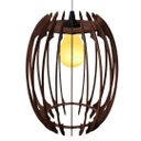 Ver imagem 1 de Luminária Teto tipo Pendente GREGA MDF - Completa - Cor: Marrom